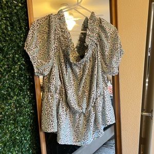 Plus size off shoulder top